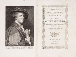 Seconda edizione italiana di questa traduzione dall'inglese di Giuseppe Baretti; a cura di Luigi Siries (Schlosser-Magnino p.675). Delle arti del disegno discorsi