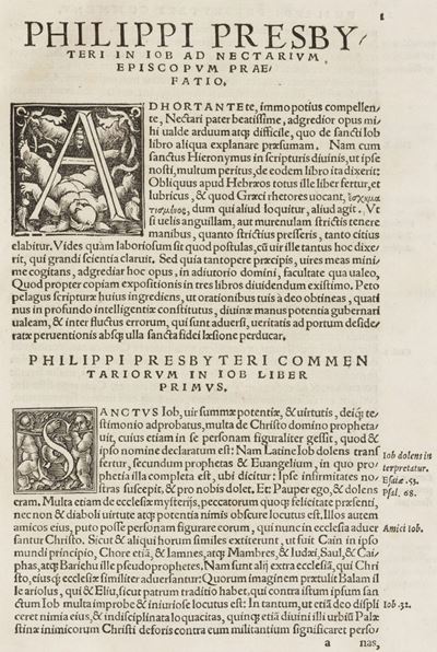 In Historiam Iob Commentariorum Libri Tres