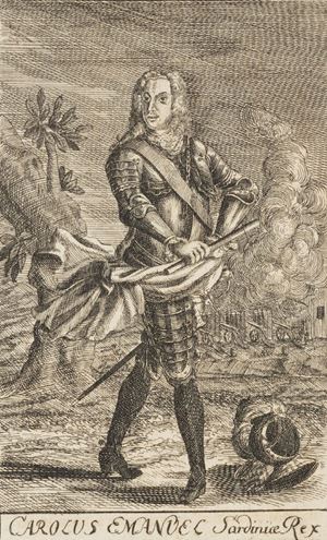 Rarissima opera sulle guerre e il regno di Carlo Emanuele III di Savoia in fogli chiusi. Kriegs und regierungs geschichte, Des jetztregierenden Königs von Sardinien Carl Emanuels. Darinne Dessen sehr merckwürdige Thaten, und der in Italien zeithero geführte Krieg, Aus denen vollständigsten Nachrichten und Documenten aufrichtig beschrieben, zu finden.