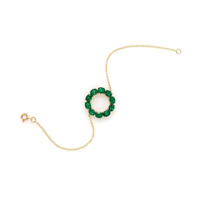 Bracciale in Oro e Smeraldi in Oro Giall