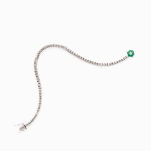 BRACCIALE TENNIS IN DIAMANTI E SMERALDI

