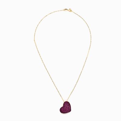 Collana in Oro e Rubini Pendente in Oro