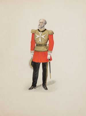 Prima opera: bella copia in tiratura limitata di 300 esemplari numerati, questo il n. 60, in barbe.
Seconda opera: testo e illustrazioni di Eugène Flandin (1809-1876), pittore orientalista allievo di Horace Vernet. In fine volume di trova l'elenco cronologico dei Grandi Maestri dell'ordine di San Giovanni di Gerusalemme in Palestina, sull'Isola di Cipro e a Rodi.
Terza opera: Seconda edizione, dopo quella stampata (sempre a Parigi) l’anno precedente. Brunet 21989. Insignes et uniformes de l'ordre souverain des Hospitaliers de Saint Jean de Jerusalem