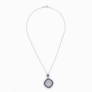 COLLANA CON PENDENTE IN DIAMANTI E ZAFFI