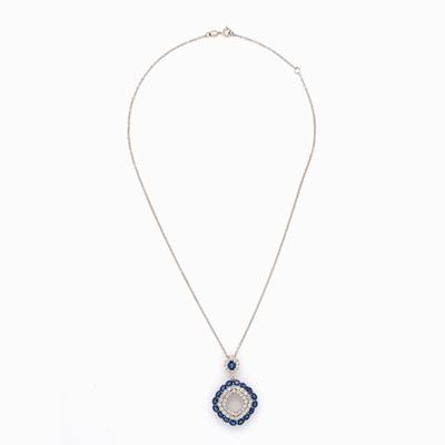 Collana con Pendente in Diamanti e Zaffi
