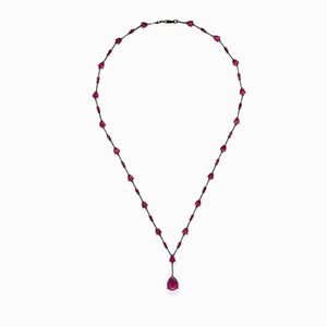 COLLANA IN ORO BRUNITO E RUBINI
collana 