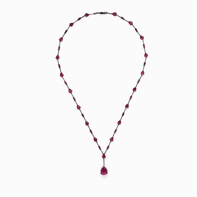 Collana in Oro Brunito e Rubini Collana