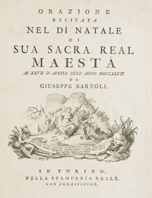 Orazione recitata nel dì natale di Sua Sacra Real Maestà ai XXVII d’aprile dell’anno MDCCXLVII