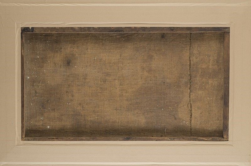 Giulio D'anna - La radio e la carta stampata, tempera e collage su carta intelata
