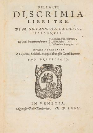 Dell'arte di scrimia libri tre