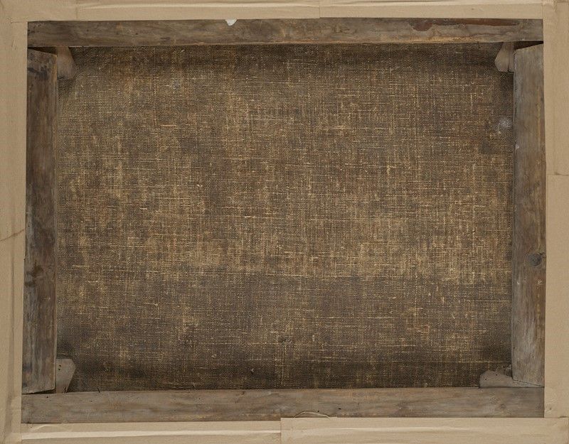 Giulio D'anna - Esplosione e Eruzione vulcanica, olio su tela