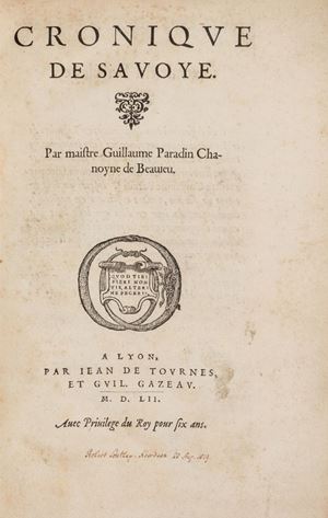 Cronique de Savoye