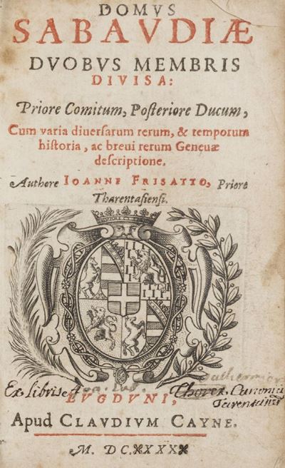Domus Sabaudiae Duobus Membris Divisa: Priore Comitum, Posteriore Ducum