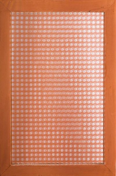 Autore sconosciuto, Volume a moduli sfasati, 1960, plastica fustellata su doppio telaio