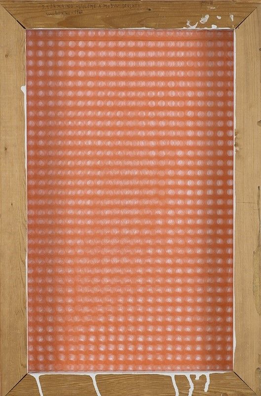 Dadamaino - Autore sconosciuto, Volume a moduli sfasati, 1960, plastica fustellata su doppio tela...