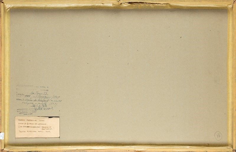 Enrico Prampolini - Composizione astratta III, 1948, grafite su cartoncino