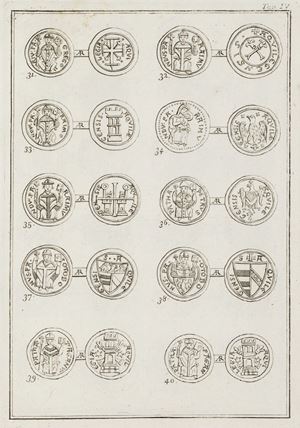 Prima opera: edizione originale in cui l'autore sostiene il concetto che la decadenza della Spagna debba collegarsi alla sua politica coloniale, e soprattutto al fatto di non avere aperto alla colonizzazione e al commercio delle altre nazioni gli immensi territori assicuratisi nell'America centromeridionale. 
Seconda opera in prima edizione.  Memoria ad'ogetto di varie politiche ed economiche ragioni e temi di utili raccordi che in causa del monetaggio di Napoli s’espongono e propongono [...]