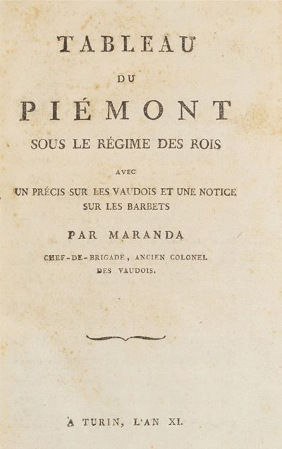 Tableau Du Piémont Sous le Régime Des Rois