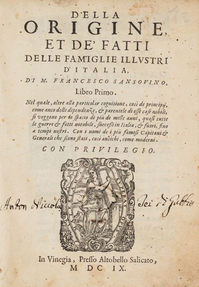 Della Origine, Et De' Fatti delle Famiglie Illustri D'italia