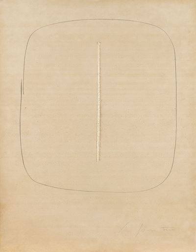 Concetto Spaziale, litografia con incisione