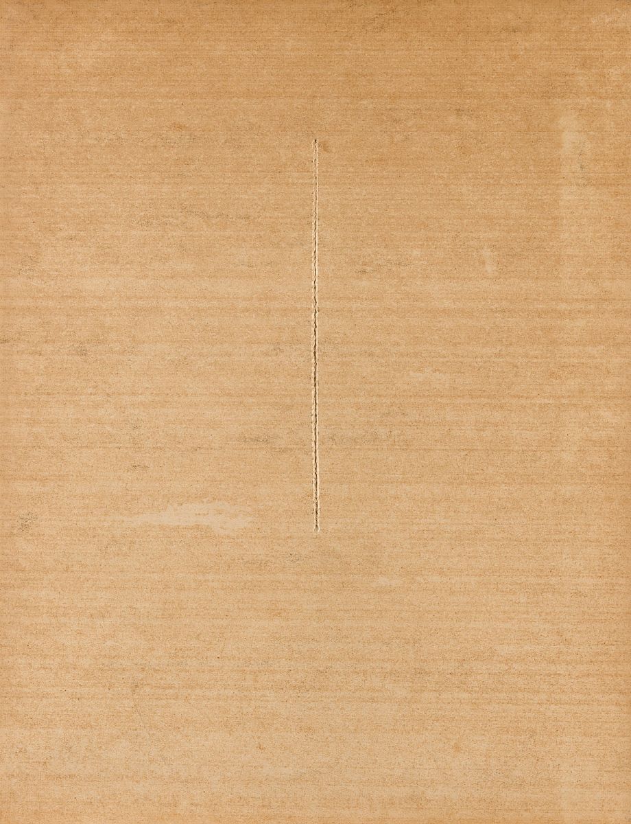 Lucio Fontana - Concetto Spaziale, litografia con incisione