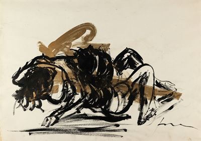 Nudi femminili, 1960-1964, China su carta