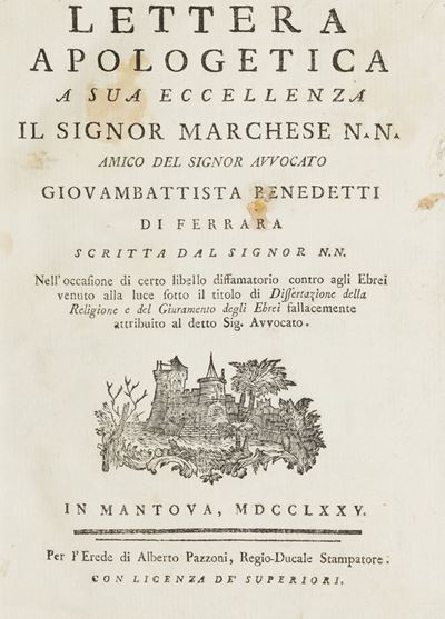 Lettera Apologetica a Sua Eccellenza il Signor Marchese N.n. Amico del Signor Avvocato Giovambatt...