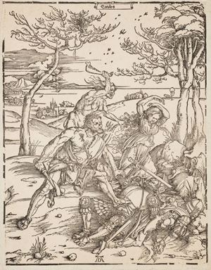 Ottima prova. I gemelli Molioni, così chiamati perchè figli di Attore e Molione (la madre), erano nati da un uovo d'argento e superavano per la loro forza tutti i loro coetani. Fin dalla nascita dimostrarono una grande unità, contrariamente ai Dioscuri. Inizialmente Pamosfsky identificò quest'opera come una lotta fra Ercole e Caco, solo nel 1971, venne definitivamente dimostrata l'identificazione dei due personaggi a terra appunto nei gemelli Molionidi (Mecenzeva 1971, pp. 5-7).      Ercole combatte i gemelli, figli di Molione