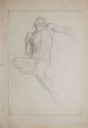 De Carolis, Adolfo - disegno - Nudo maschile