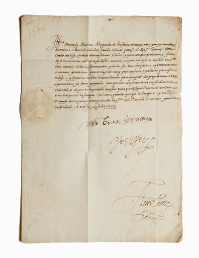 Lettera Sottoscritta da Filippo II e Altre