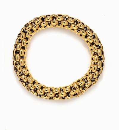 Bracciale in Oro, Firmato Fope a Maglia