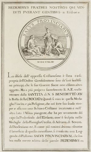 Medaglie rappresentanti i più gloriosi avvenimenti del magistero di S.A.E. fra D. Emmanuele Pinto