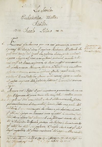 La Storia Ecclesiastica della Sicilia. Secolo Primo - Tredicesimo