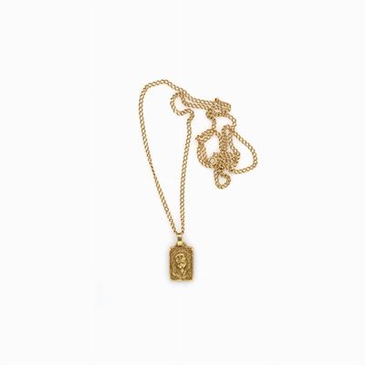 Collana a Catena con Pendente in Oro Cat