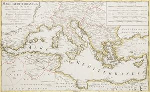 Mare Mediterraneum unacum suis Insulis et vicinis Maribus minoribus [...]