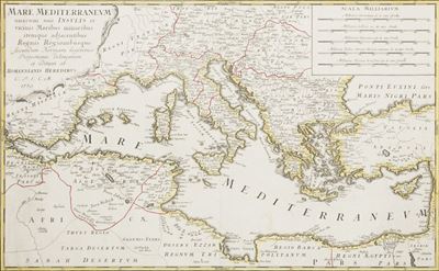 Mare Mediterraneum Unacum Suis Insulis Et Vicinis Maribus Minoribus [...]