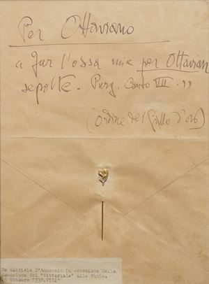 Gabriele D'Annunzio - Dedica autografa