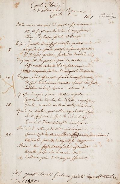 Canti Italici di Amedeo Ravina