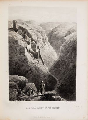 Affascinante e dettagliatissima guida della Palestina con un amplissimo apparato iconografico. Picturesque Palestine, Sinai and Egypt