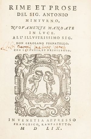 Rime et prose. L'amore innamorato. Panegirico in laude d'amore