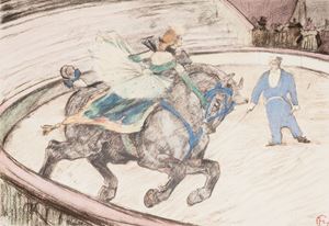 Edizione originale a tiratura limitata di 200 esemplari, il nostro è il n 173.  Au Cirque. Dix-sept dessins.