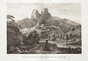 La carta n.1 che manca al nostro esemplare secondo Brunet I, 674 è stata stampata successivamente e quindi non è presente in molti esemplari: "Bélle édition, plus complète que les trois prem. La grande carte de la Grèce avec ses colonies, qui forme le no. 1 de l'atlas, n'a été publiée qu'en 1811, et manque conséquemment dans une partie des exemplaires". L'atlante nasce a completamento del "Voyage du Jeune Anacharsis en Grèce di Jean Jacques Barthélemy" del 1798-1799. Recueil de Cartes Géographiques