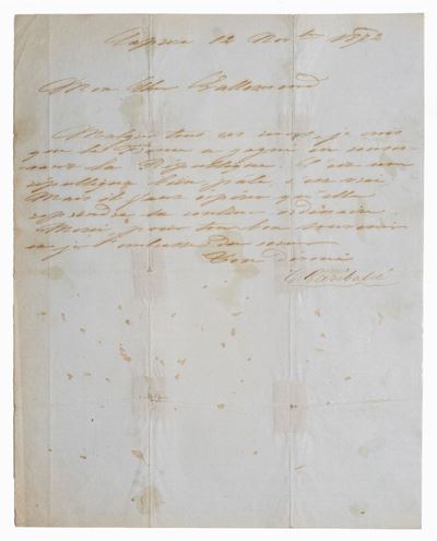 Lettera con Sottoscrizione Autografa
