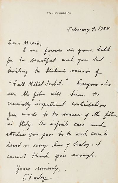 Lettera Autografa Firmata
