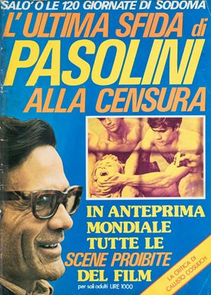 Raro numero straordinario di una rivista specializzata in altro, dedicato ad uno dei film più sconvolgenti di Pasolini. Salò o le 120 giornate di Sodoma uscì nel 1975, a poche settimane dall'oscuro omicidio del regista, e spesso considerato sbrigativamente il disperato testamento poetico di Pier Paolo Pasolini, "Salò o le 120 giornate di Sodoma è un'opera cristallina, strutturalmente complessa, fondata su un realismo allegorico dove la presunta oggettività della rappresentazione attinge a una tale quantità di citazioni e riferimenti diretti e indiretti a altre forme espressive (pittura, musica, letteratura, finanche filosofia) da raggiungere sovente uno spessore metatestuale.(...) Il progetto di Pasolini fu quello di mettere in corto circuito la retorica del mezzo cinematografico attraverso sé stesso: fornendo concretezza corporea alle fredde descrizioni verbali del romanzo, rendendo la strage gesto quotidiano e normalizzato, trasformando il cinema da sogno a occhi aperti in incubo, per suscitare la reazione attiva dell'inebetita merce culturale a cui è ridotto lo spettatore." (Treccani on line).
Il produttore Alberto Grimaldi subì processi per oscenità e corruzione di minori e nel 1976 fu decretato il sequestro della pellicola, che scomparve dagli schermi prima di essere rimessa in circolazione nel 1978.
Nel presente volume di 66 pagine sono illustrate alcune crudeli scene tagliate dalla pellicola, ma anche una serie di articoli di critici illustri e vario materiale accessorio tra cui, la critica di Callisto Cosulich, il dispositivo della sentenza, il commento di Moravia, il parere di Vittorio Virga, mille voci contro la censura etc. Salò o le 120 Giornate di Sodoma. L'ultima sfida di Pasolini alla censura