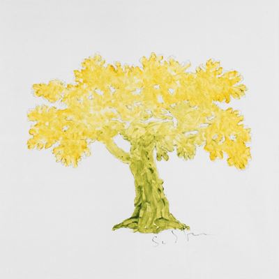 Albero, smalto su tela