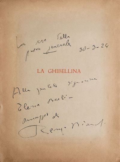 D'Annunzio, Gabriele e Zandonai, Riccardo, Francesca da Rimini, Tragedia in tre atti, 1916
