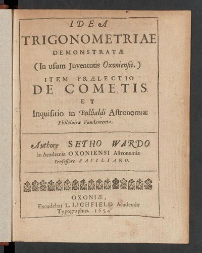 Idea Trigonometriae Demonstratae...item Praelectio De Cometis Et ...