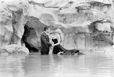 Marcello Mastroianni e Anita Ekberg in 'La dolce vita', 1960