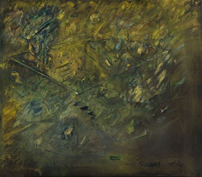 Cose, 1974, olio su tela